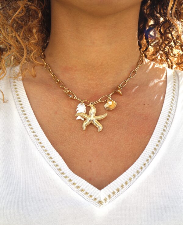 Collier Charms Dorés - Esprit Bord de Mer