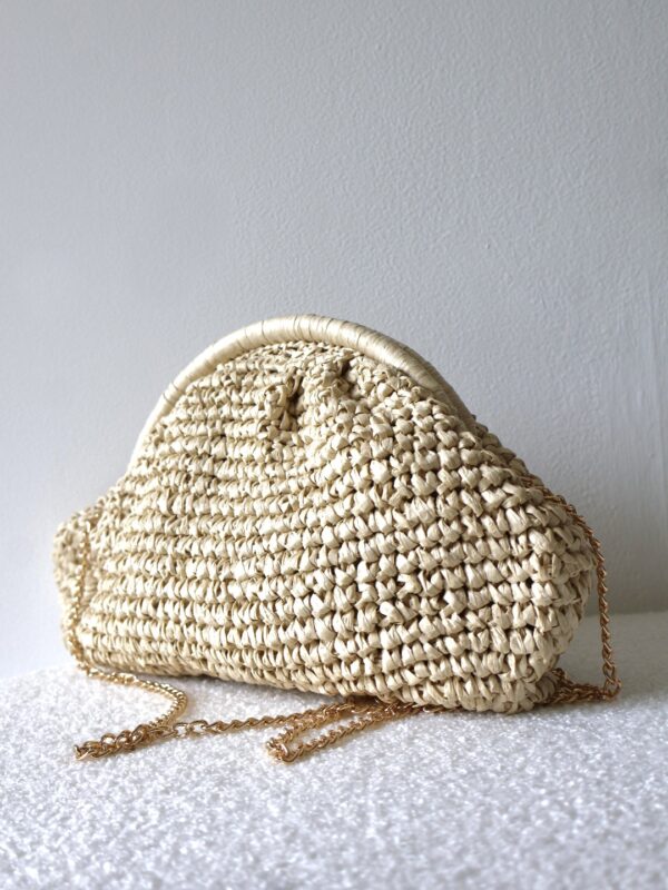 Pochette Raphia Ecru