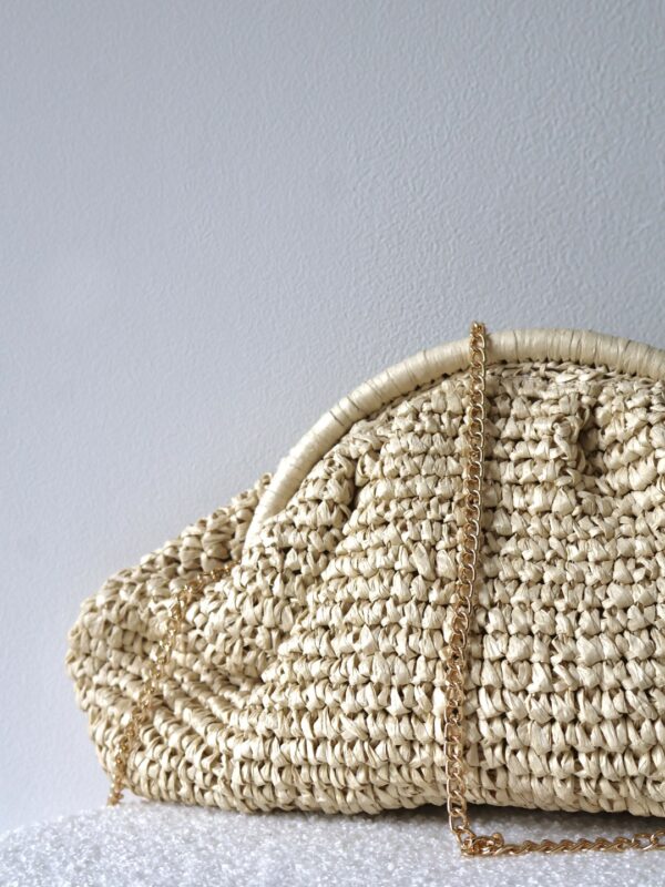 Pochette Raphia Ecru – Image 2