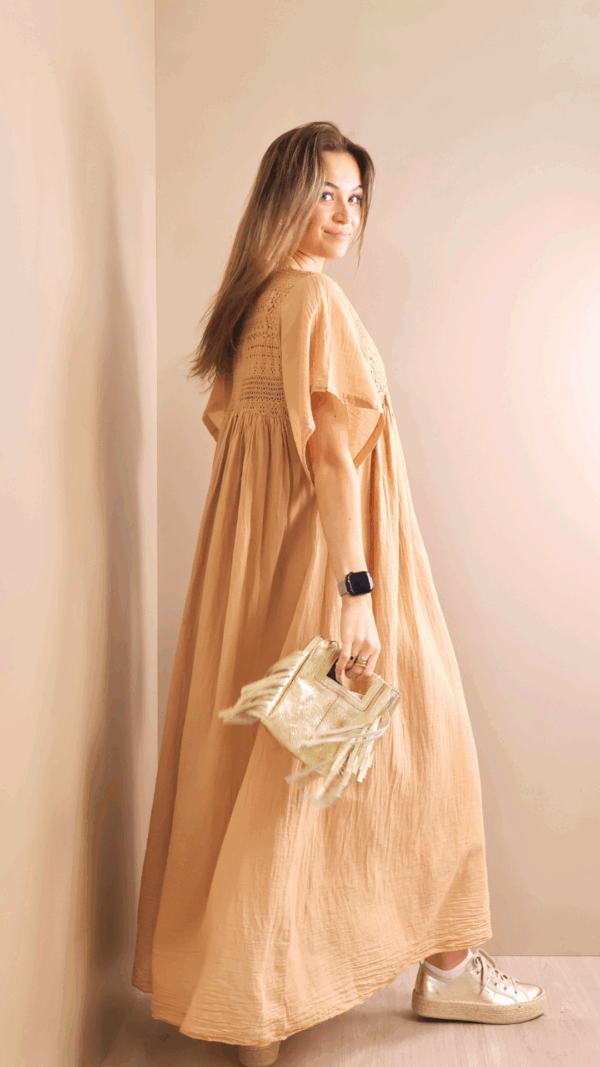 Robe MANCHE COURTE CAMEL