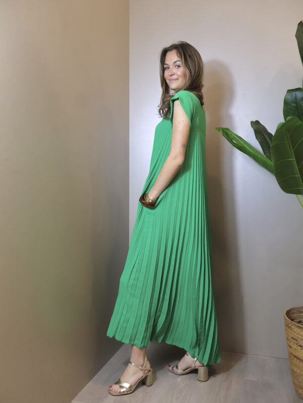 ROBE PLISEE LONGUE VERT BRASIL – Image 2