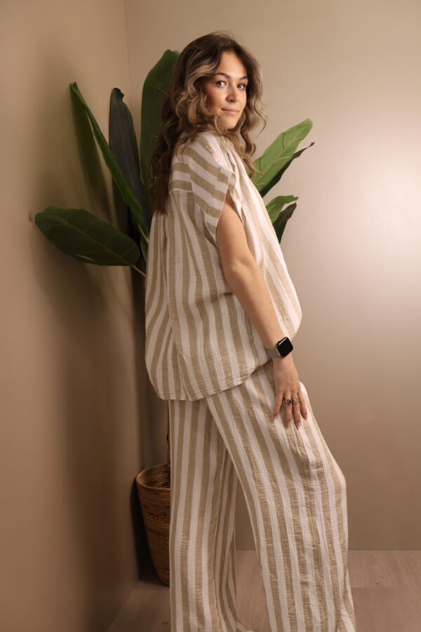 TUNIQUE RAYURE BEIGE – Image 3