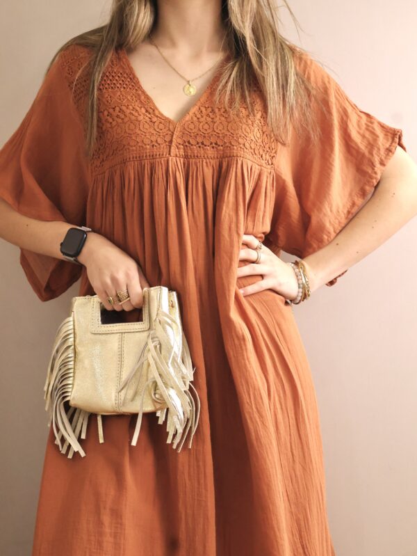 Robe MANCHE COURTE - rouille – Image 2