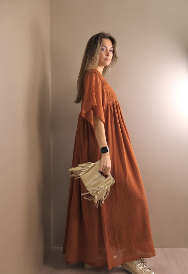Robe MANCHE COURTE - rouille – Image 3