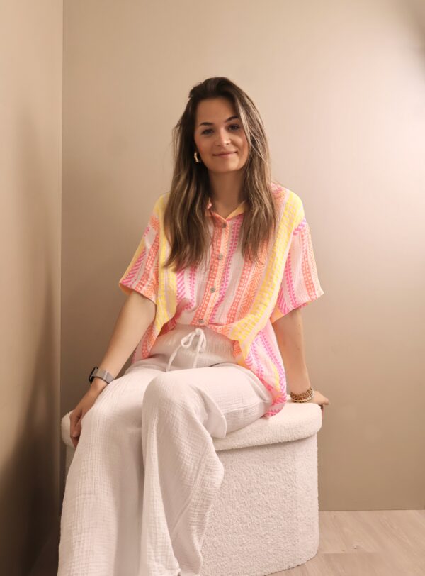 CHEMISE MC IMRPIME COTON FLUO – Image 3