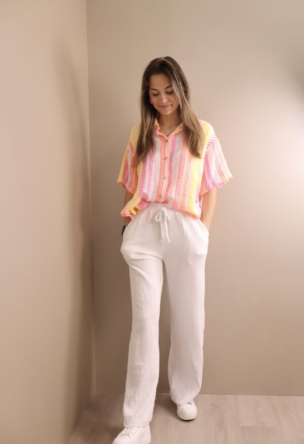 CHEMISE MC IMRPIME COTON FLUO – Image 4