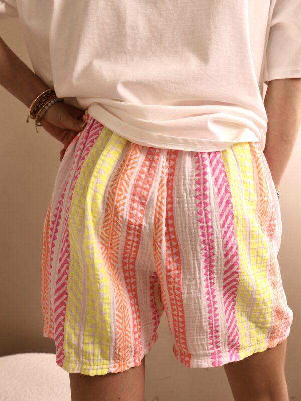 SHORT IMPRIME COTON FLUO – Image 2