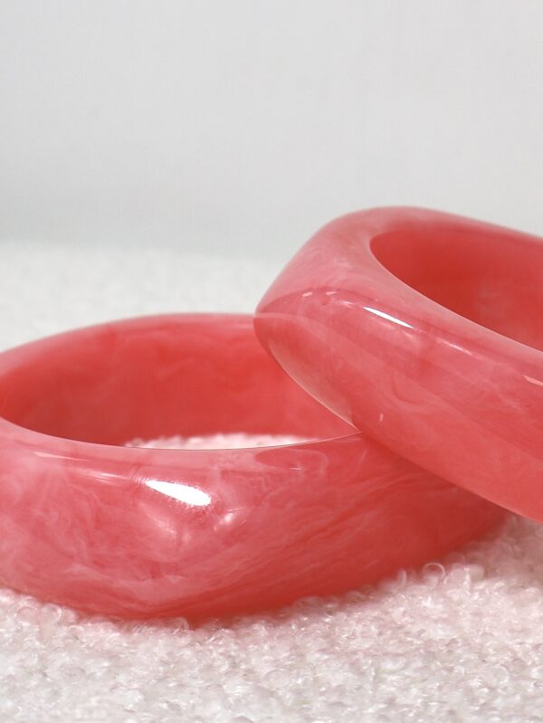 BRACELET JONC ROSE MARBRÉ – Image 2