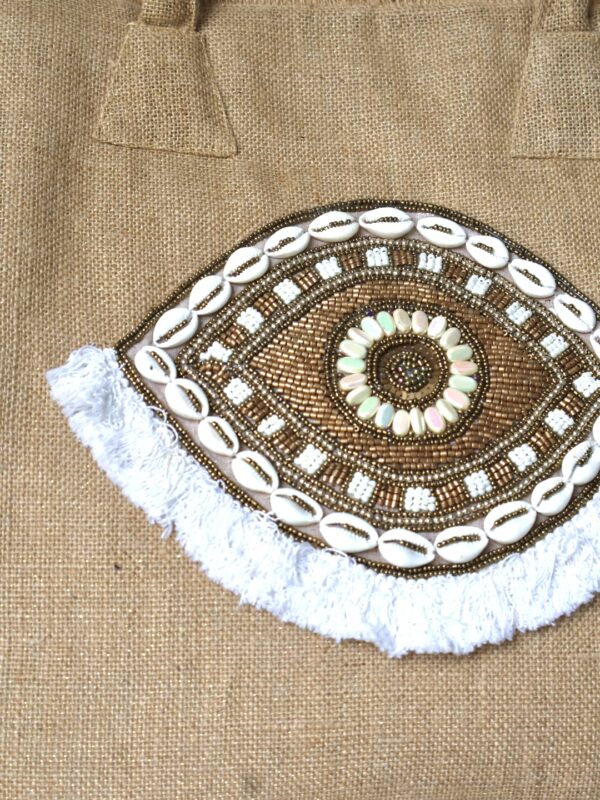 SAC OEIL CABAS TAUPE – Image 2