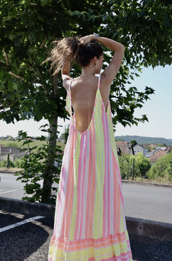ROBE LONGUE IMPRIMÉE FLUO WHITE – Image 4