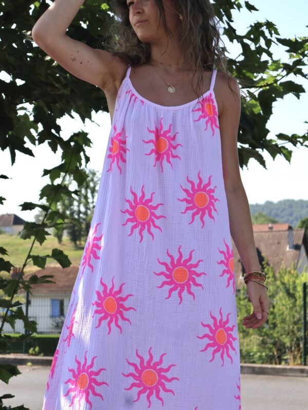 ROBE LONGUE IMPRIMÉE SOLEIL