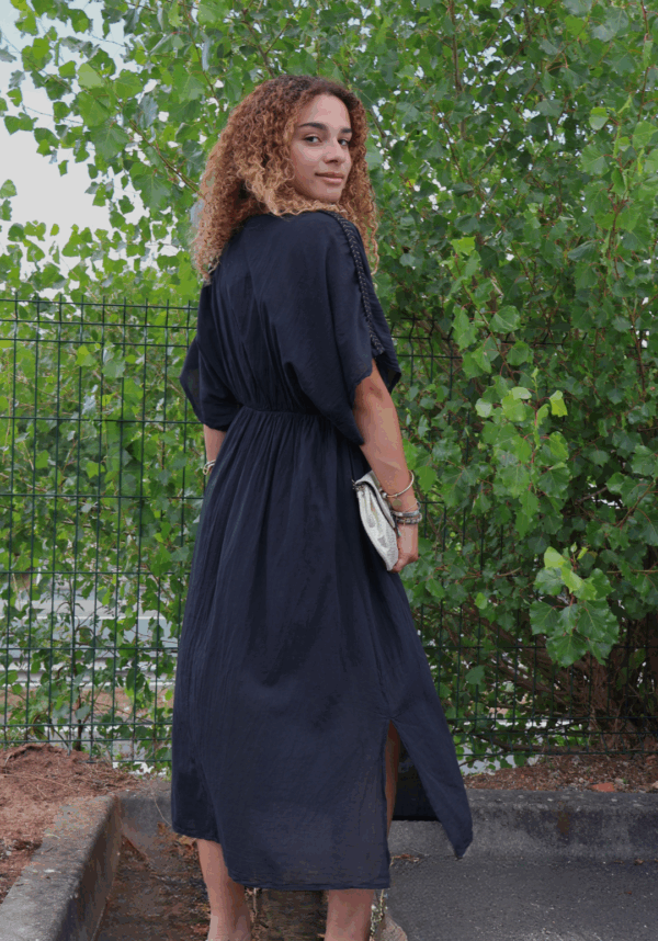 Robe longue CAPRI - noir intense – Image 4