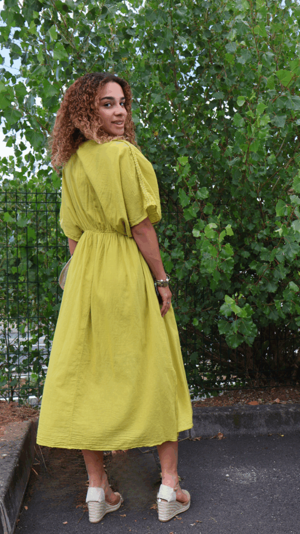 Robe longue CAPRI - Vert Anis