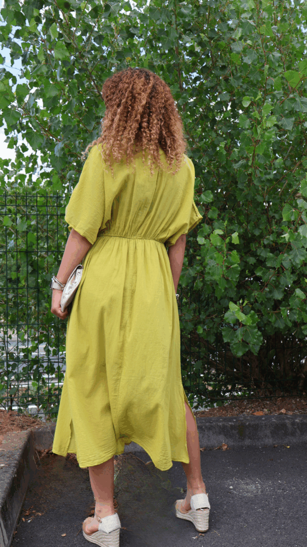 Robe longue CAPRI - Vert Anis – Image 6