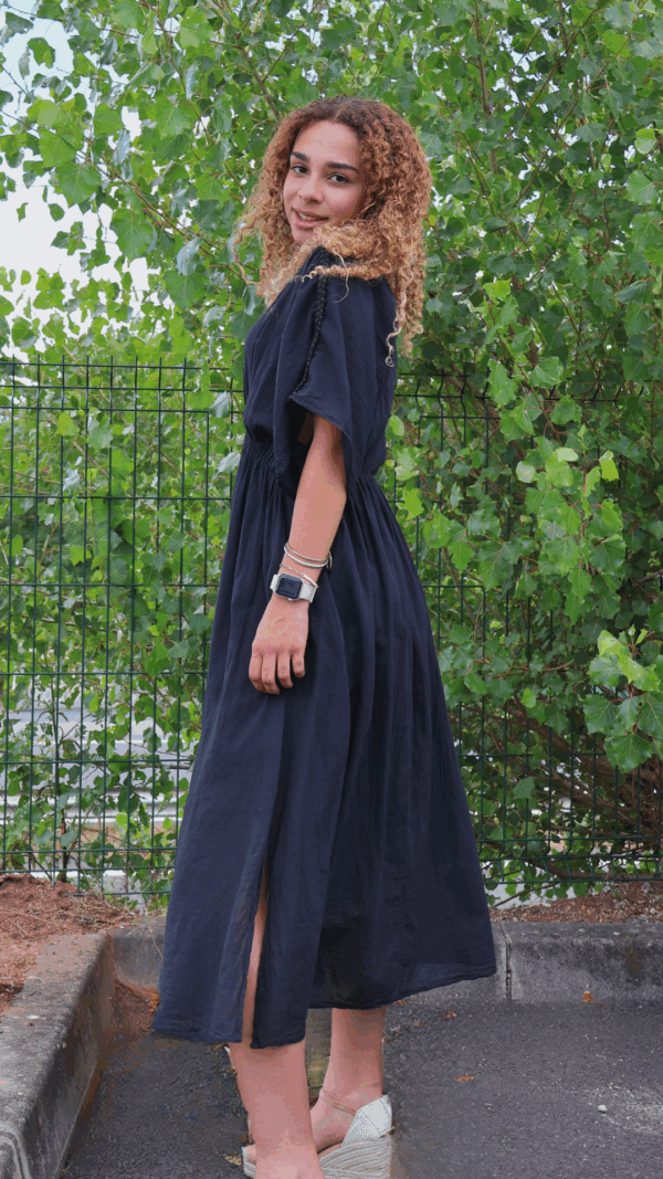 Robe longue CAPRI - noir intense – Image 3