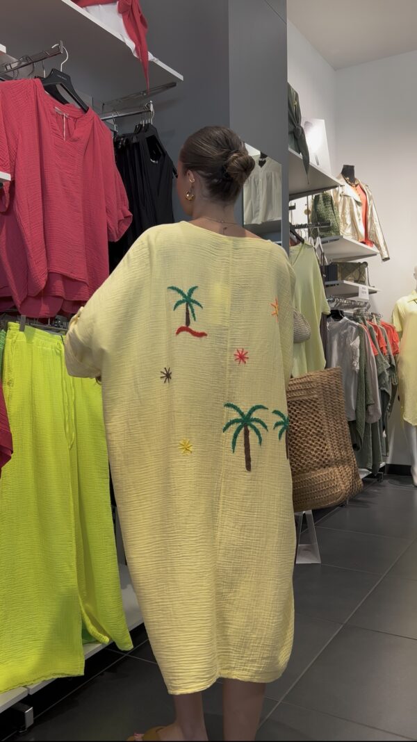 ROBE PALMIERS DOS YELLOW – Image 2