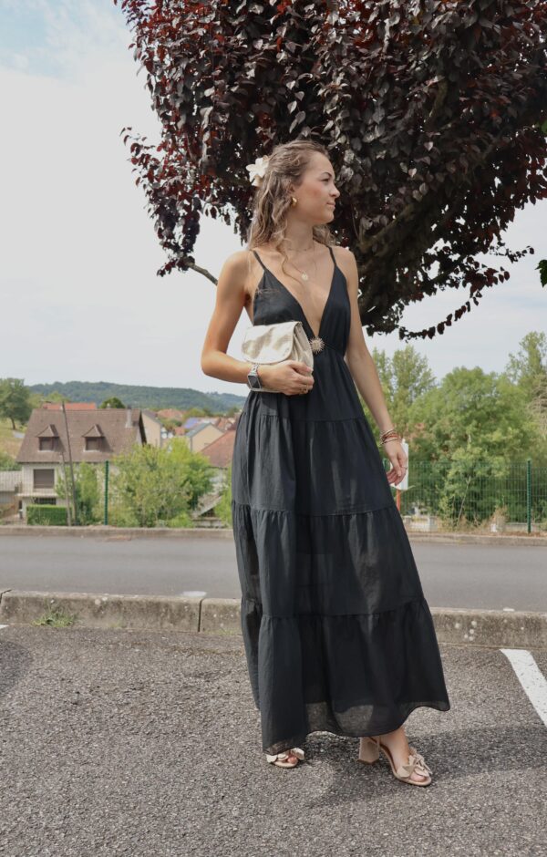 Robe longue SOLEIL - Black – Image 4