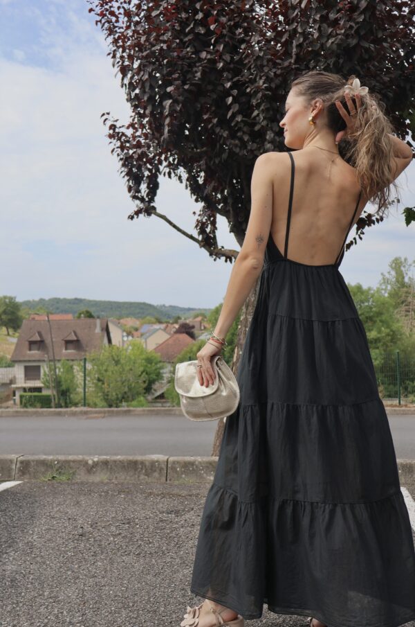 Robe longue SOLEIL - Black – Image 2