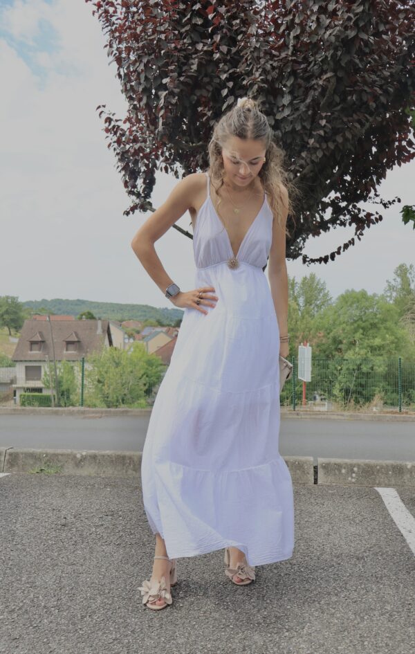 Robe longue SOLEIL - White – Image 2