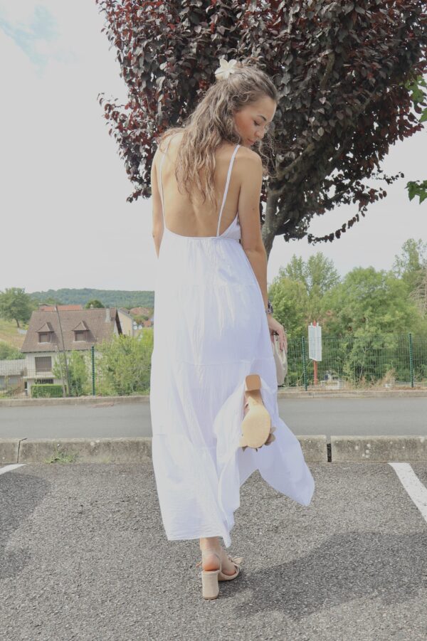 Robe longue SOLEIL - White – Image 3