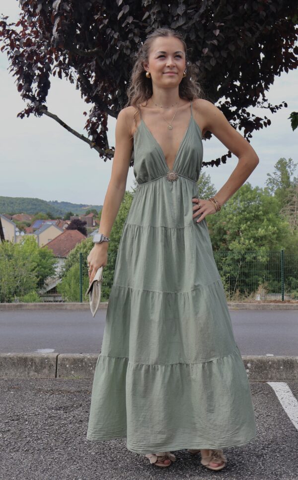 Robe longue SOLEIL - Kaki