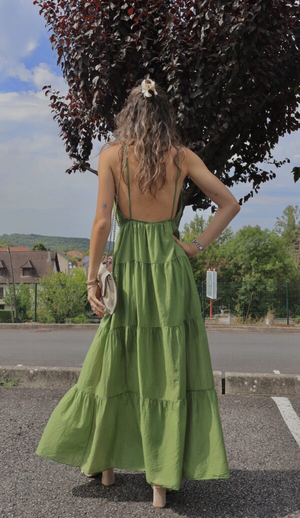 Robe longue SOLEIL - Olive – Image 4