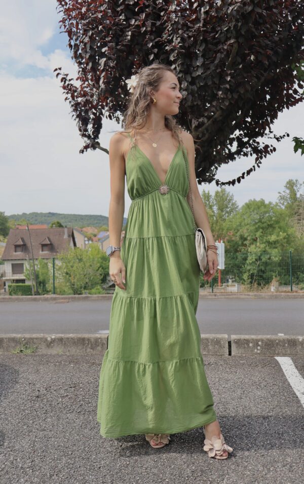 Robe longue SOLEIL - Olive