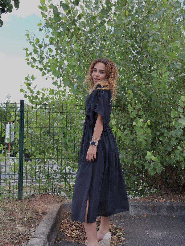 Robe longue CAPRI - noir intense – Image 3