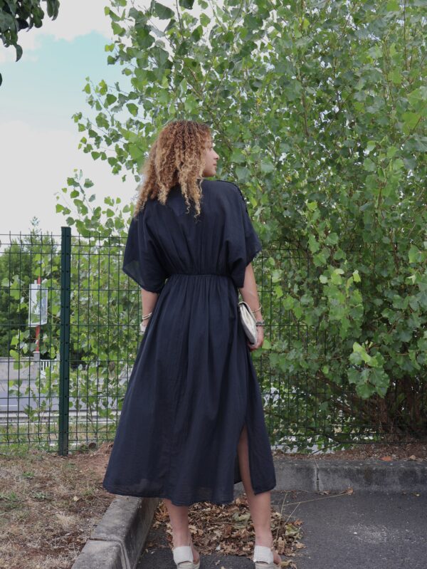 Robe longue CAPRI - noir intense – Image 4