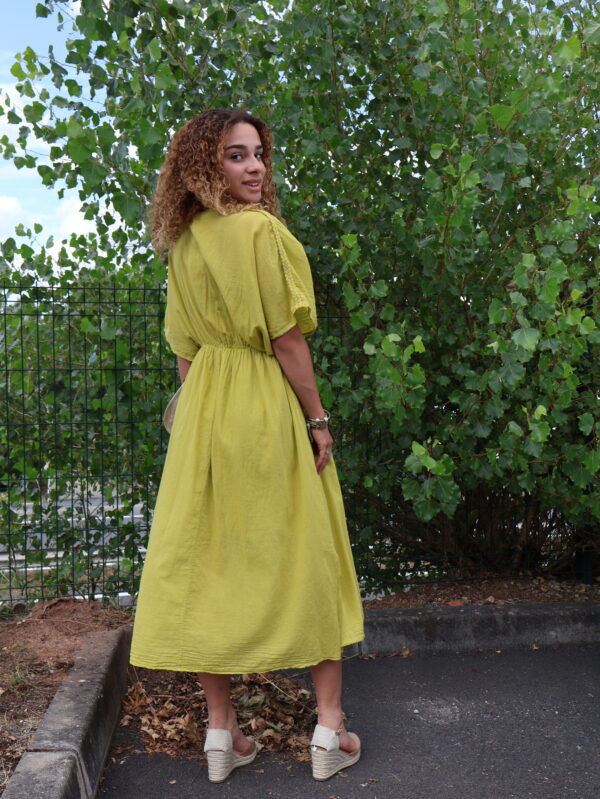 Robe longue CAPRI - Vert Anis