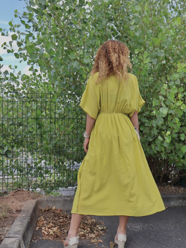 Robe longue CAPRI - Vert Anis – Image 3