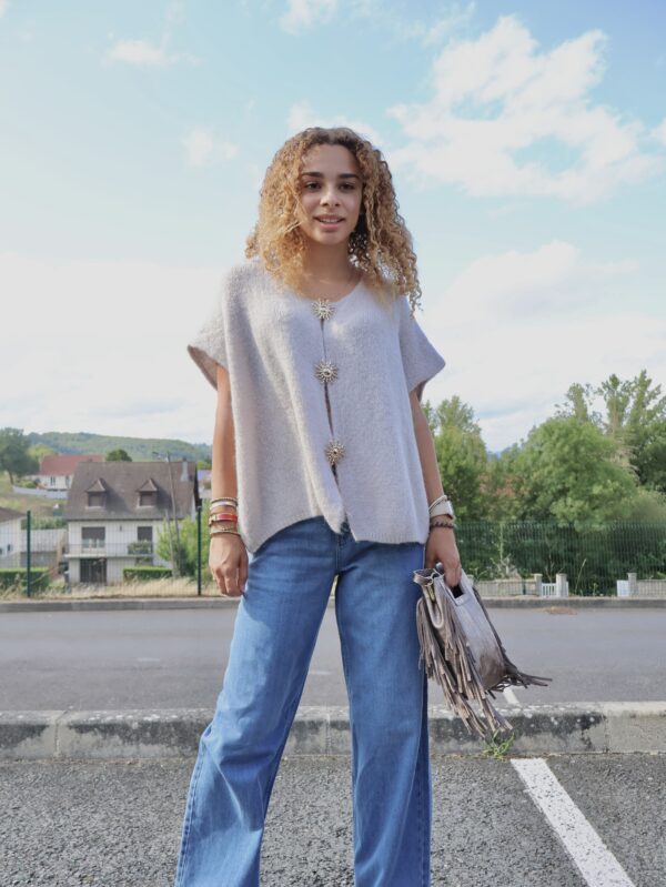 Gilet BROCHES SOLEIL - Beige – Image 3