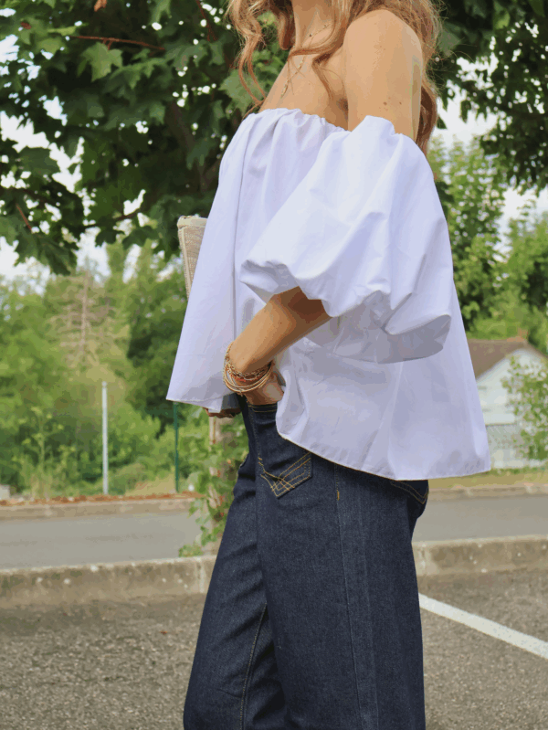 Top ÉPAULES dénudées - White – Image 2