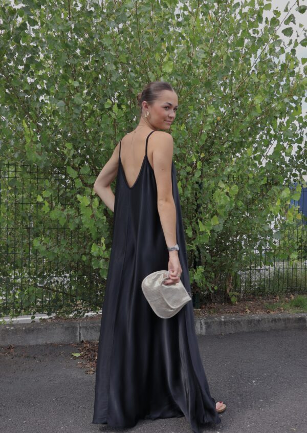 Robe longue SATIN - Black