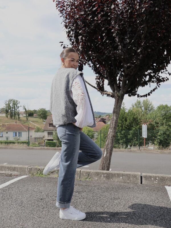 Gilet COZY - Grey – Image 4