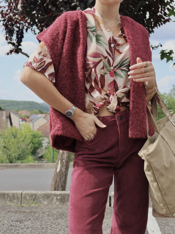 Gilet Cozy - Bordeaux – Image 4