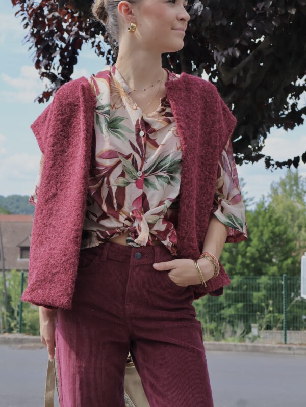 Gilet Cozy - Bordeaux – Image 2